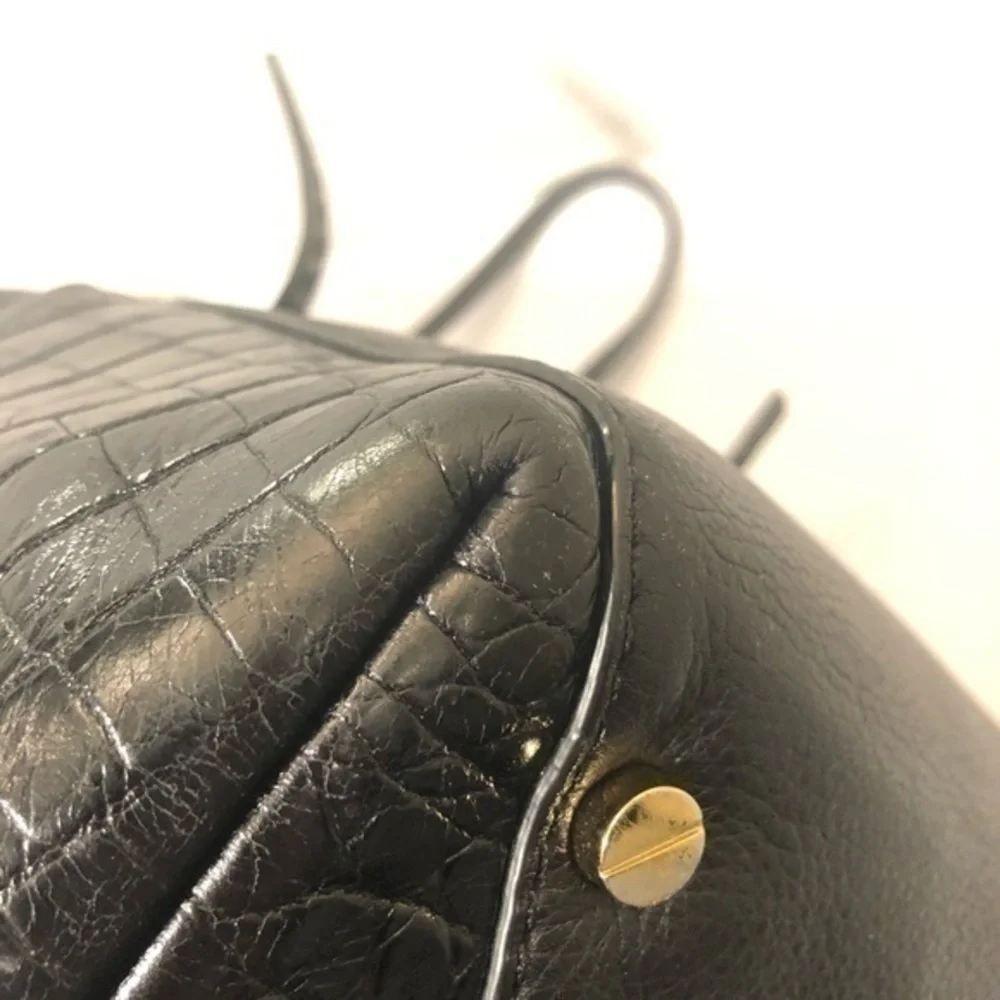 Michael kors luxury collection black leather bag